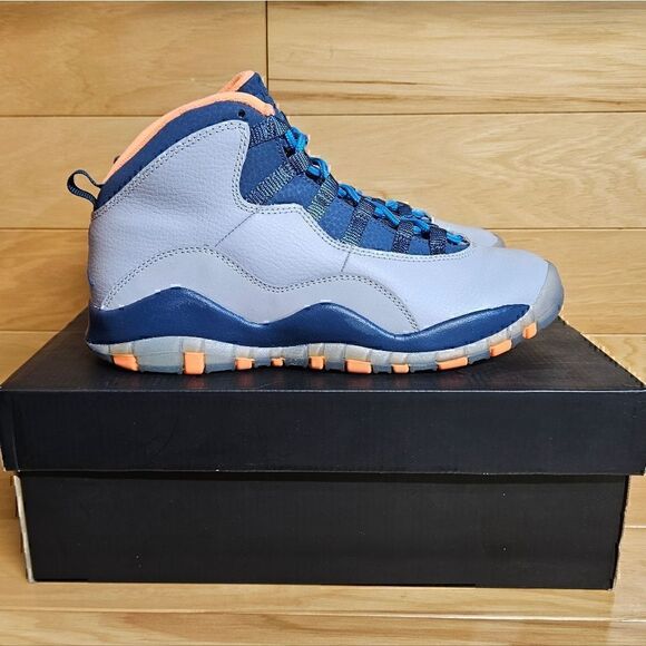 Air Jordan 10 Retro GS Size 5 Youth Bobcats Wolf Grey Basketball Shoe 310806-026 - Picture 13 of 13